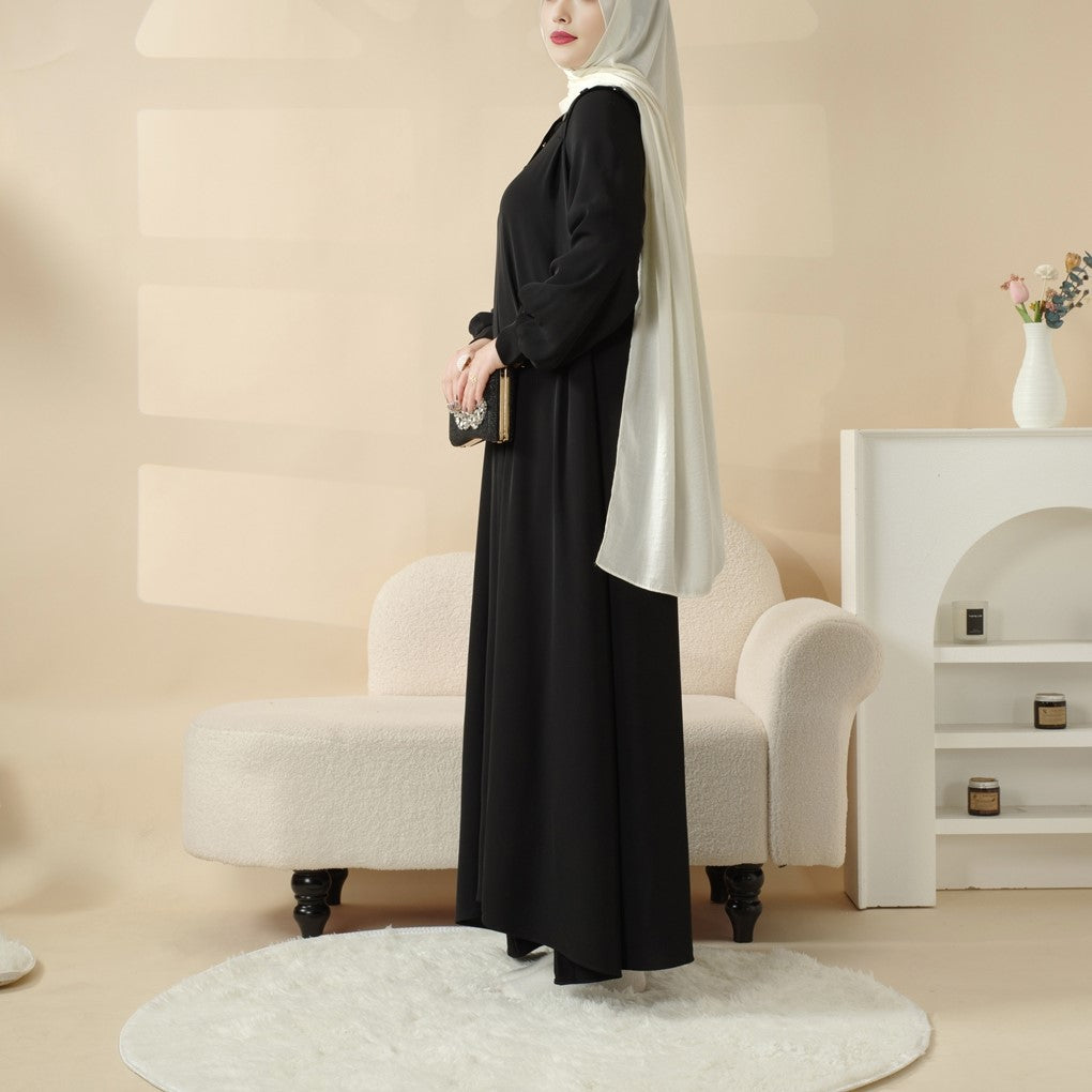 Shoulder Button Pullover Abaya