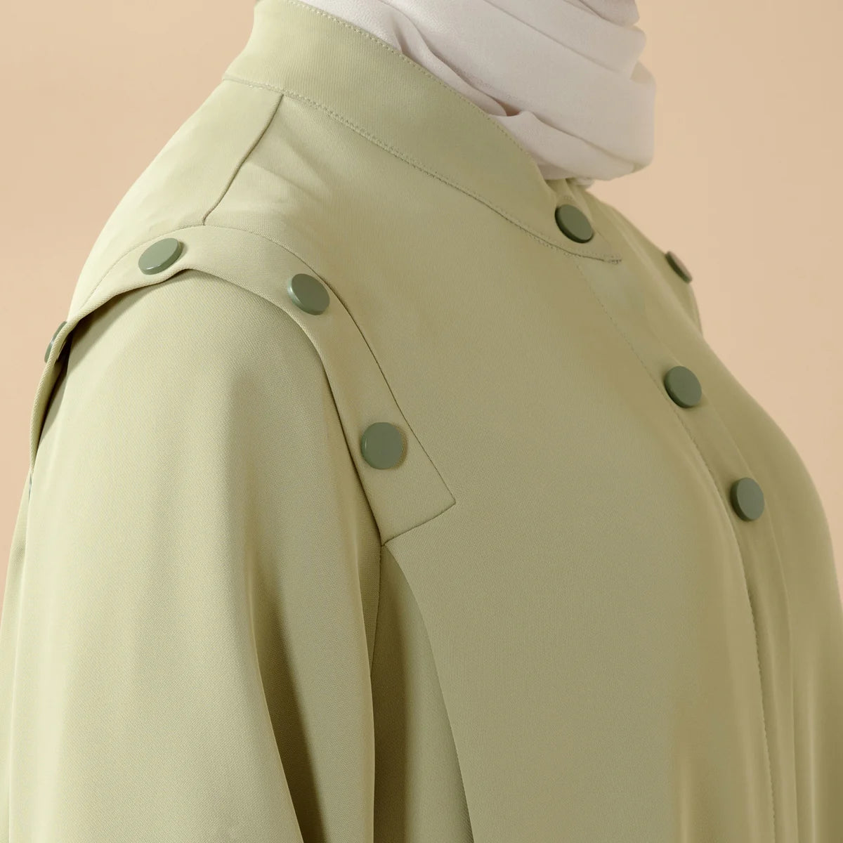 Shoulder Button Pullover Abaya