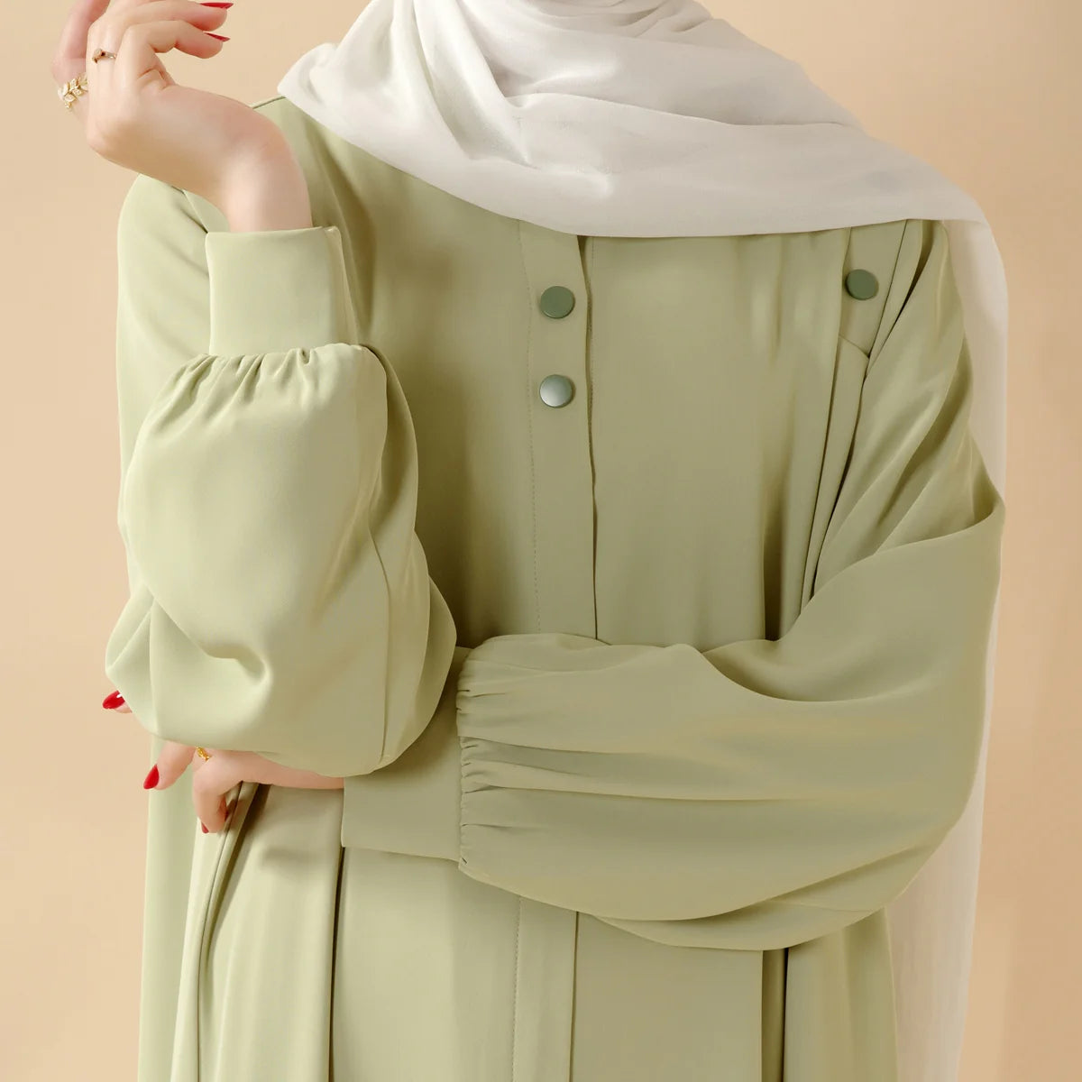 Shoulder Button Pullover Abaya