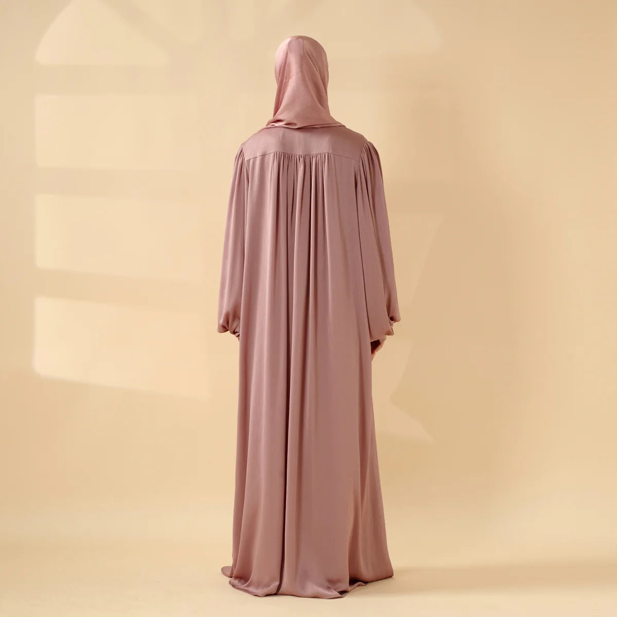4-Piece Set Large Pleated Sleeves Abaya