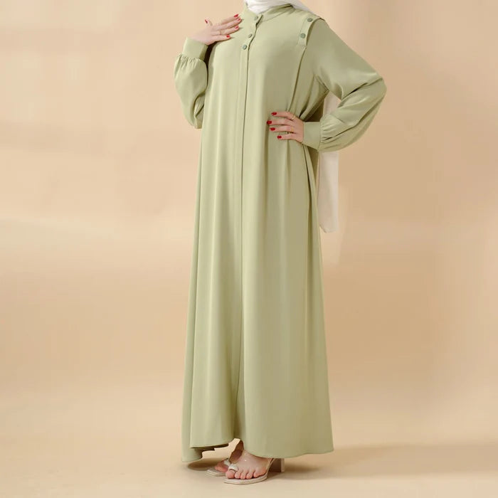 Shoulder Button Pullover Abaya