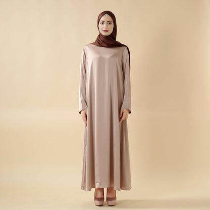 Bow Tie Sleeve 4-Piece Abaya Set – Diamond Satin Elegance