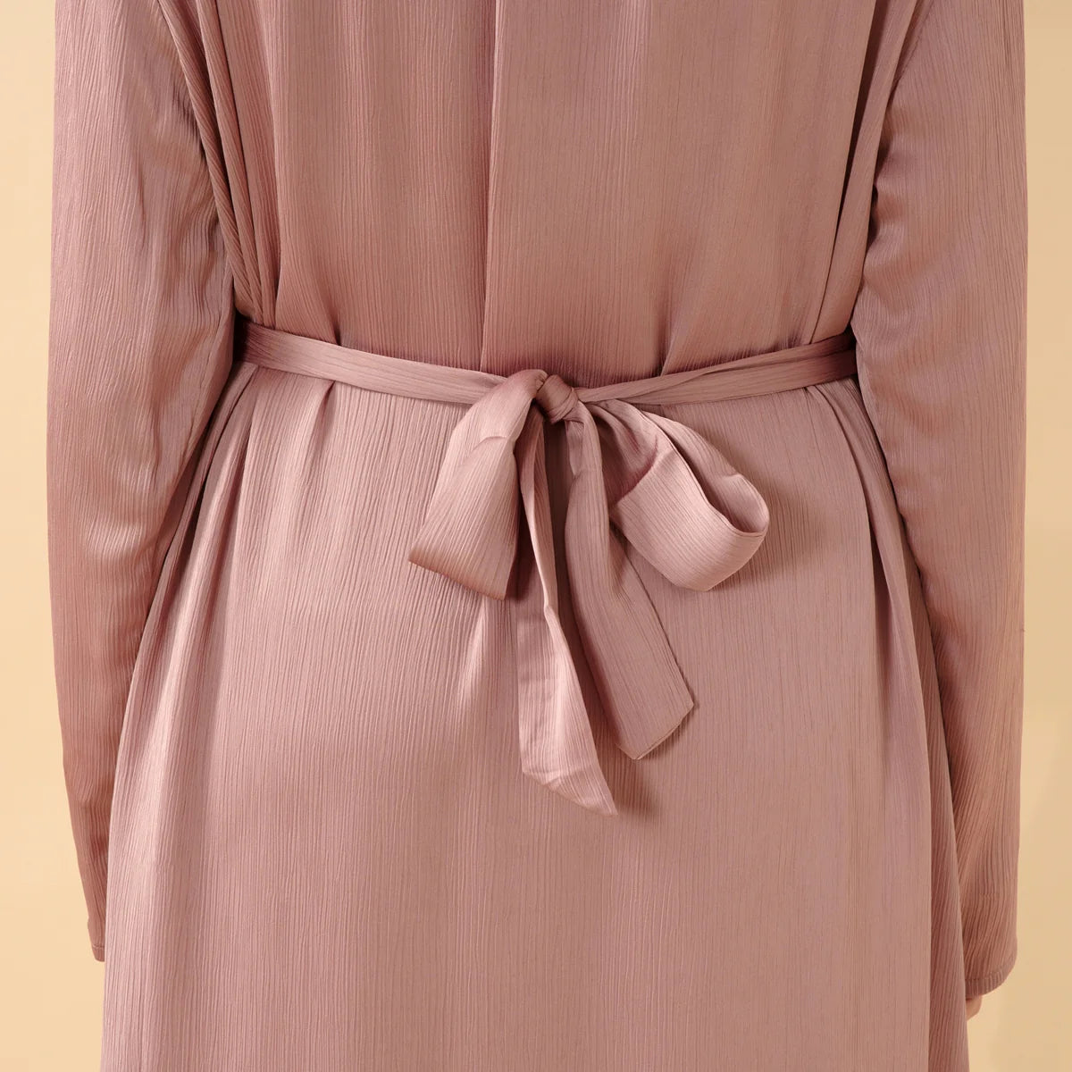 4-Piece Set Large Pleated Sleeves Abaya