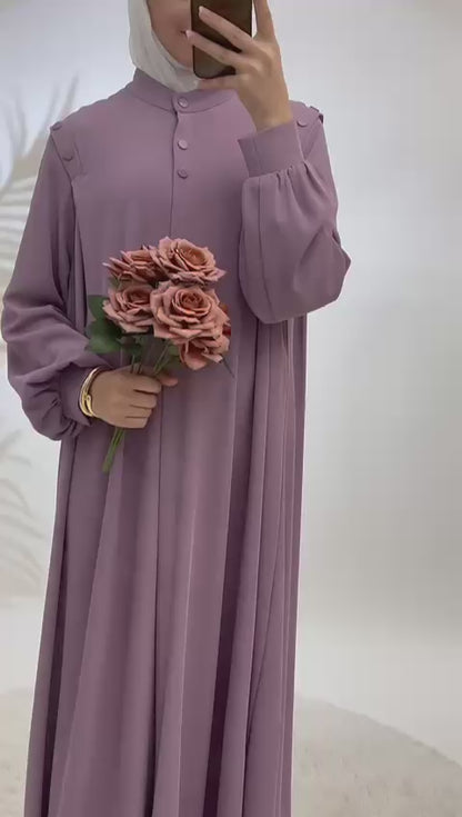 Shoulder Button Pullover Abaya