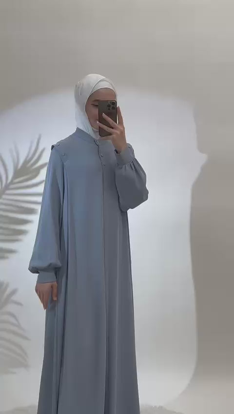 Shoulder Button Pullover Abaya